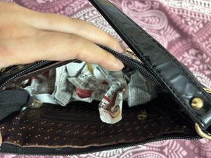 Black Glossy Handbag