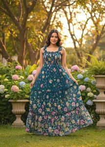 Floral Print Gown