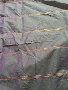 Ramar Blue And Green Mixed Saree With Gold Border