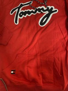 Tommy Hilfiger  Red Printed Hooded Sweatshirt