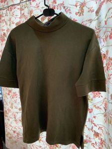 Olive Green Mock Neck Top
