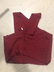 Burgundy Crop Top