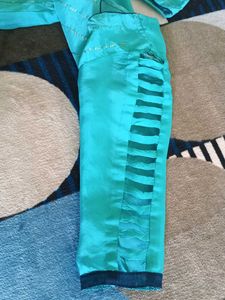 Skyblue Sequence Suit With Heavy Fulkari Duptta