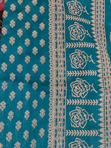 Elegant Teal Saree