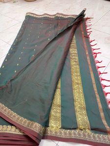Silk Cotton Saree No Blouse