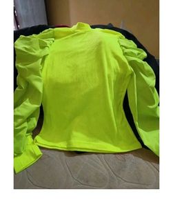 Neon Puff Sleeve Top