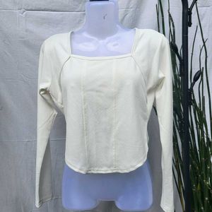 Elegant White Long Sleeve Top