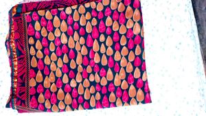 Teardrop Pattern Fabric Silk .Saree