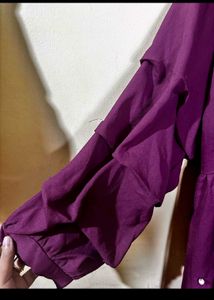 Pluss Branded Purple Babydoll Dress