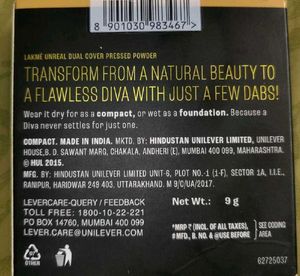 Lakme Unreal Dual Cover Pressed Powder