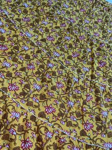 Floral Print Yellow Ethnic Skirt