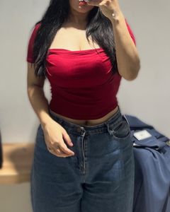 maroon Crop Top - Trendy & Chic