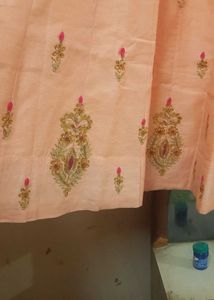 Peach Embroidered Gown