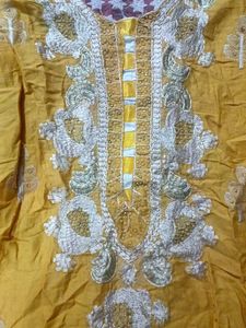 Yellow Embroidered Kurta