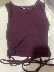 Cross Body Brown Tank Top