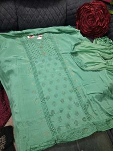 Sea Green Dress Material