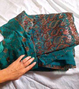 Green Embroidered Kurta Set
