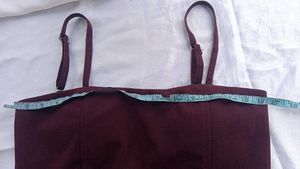 Burgundy Tie-Waist Crop Top