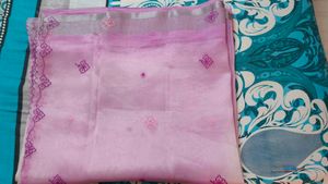 Dual Shade Embroidery Saree