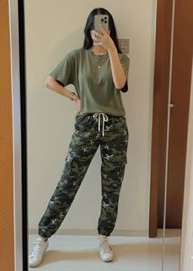 Camo Print Cargo Pants