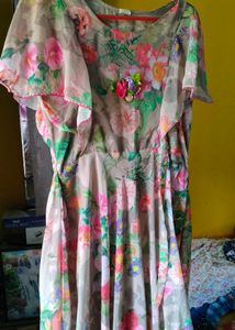 Floral Print Chiffon Dress