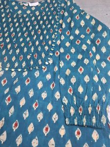 Printed Teal Kurta 2 Size Available Xl And Xxl