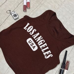 Brown Crop Tank Top🤎