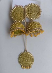 Jhumka Earrings with tikka
