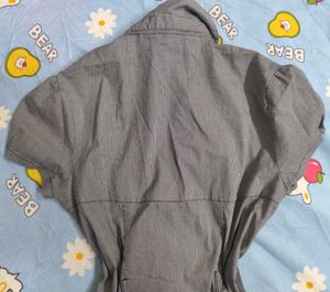 Grey Fitted Y2k Pinteresty Shirt