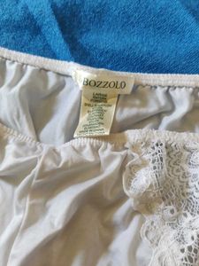 White Lace Trim Briefs