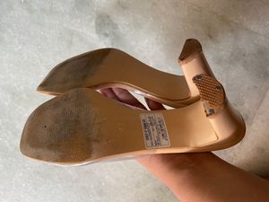 Transparent Beige Heels