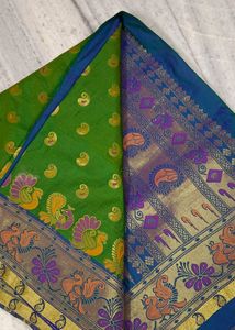Peacock Pattern Silk Saree