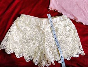 Pink Lace Cami &amp; Beautiful Shorts Set
