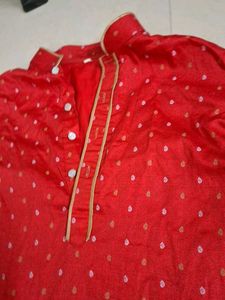 Red Printed Kurta