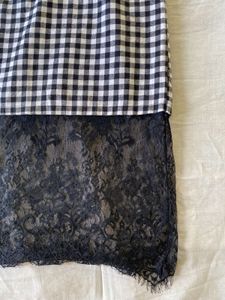 Gingham Lace Maxi Dress