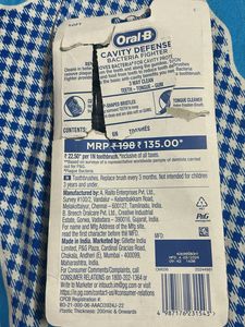 Oral-B Cavity Defense Toothbrush