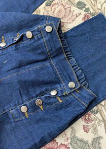 High Waist Navy Blue Jeans