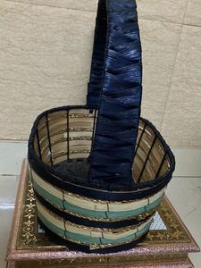 Woven Storage Nlue Gold Basket