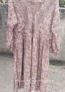 Floral Print Brown Casual Dress( Unused)