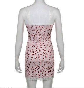 Cherry Print Slip Dress