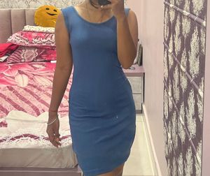 Blue Bodycon Mini Dress