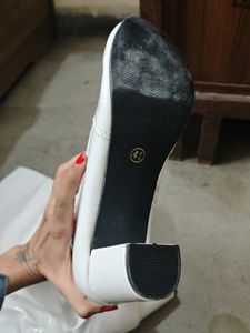White Long Leather Boots