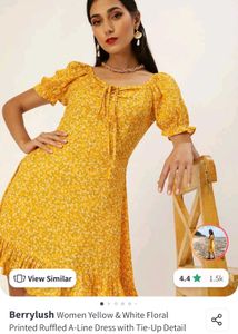 Floral Yellow Mini Dress