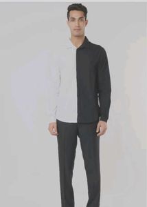 black and white combination shirt one free Gift🎁