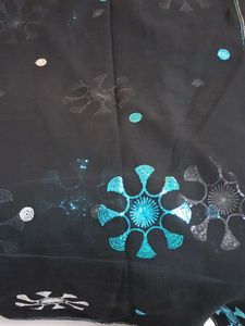 Black Colour Sequins Designer Saree