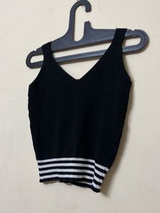Black &amp; White Striped Tank Top
