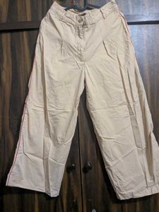 Wide Leg Beige Pants