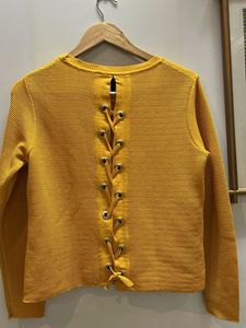 Yellow Knit Long Sleeve Top