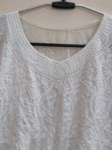 White Embroidered Tunic Dress