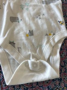 M&amp;S Animal Print Onesie - White